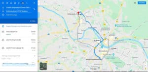 Fahrradroute auf Google Maps zu Elektrofahrrad24