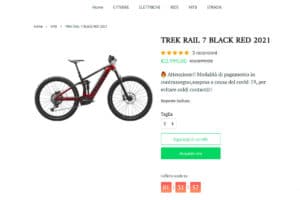 Beispiel für enorm vergünstigtes E-Bike in einem Online-Fakeshop