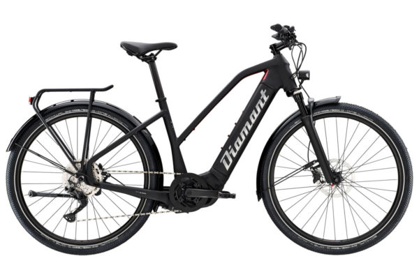 E-Bike Diamant Zouma Deluxe+ 2022 mit Trapezrahmen in Schwarz