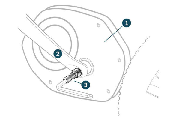 Anleitung zum Abziehen der Kurbel für die Montage des GPS-Trackers Biketrax von Powunity