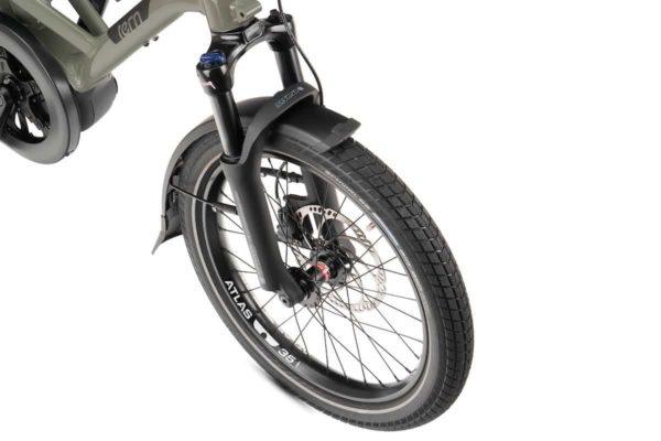 Federgabel SR Suntour mit 70 mm Millimeter Federweg am E-Bike Tern HSD