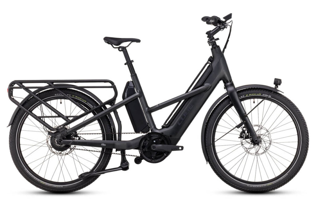 E-Lastenfahrrad Cube Longtail Hybrid 725 in der Farbe Grey’n’Reflex