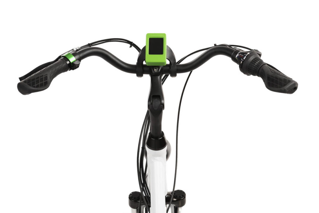 Cockpit des E-Bikes Pi-Pop mit Superkondensator