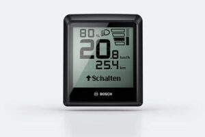 Anzeige der Empfehlung zum Schalten bei einem E-Bike mit der 3X3-Schaltnabe und der eShift-Funktion von Bosch