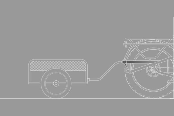 Im Rahmen integrierte Schnittstelle für Anhängerkupplungen beim E-Bike Tern Orox