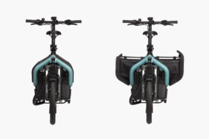 Vergleich zwischen geschlossener und geöffneter Flex-Box am E-Bike Riese & Müller Carrie