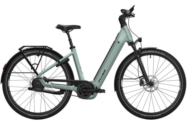 E-Bike Flyer Gotour in der Farbe Green Shading Gloss als Tiefeinsteiger