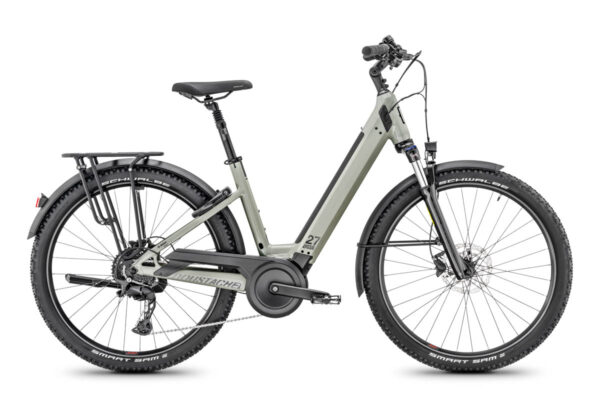 E-Bike Moustache Samedi 27 Xroad 4 Open für die Saison 2025 in der Farbe Chalk Glossy