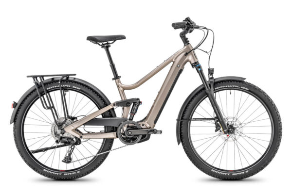 E-Bike Moustache Samedi 27 Xroad FS 4 für die Saison 2025 in der Farbe Titanium Glossy